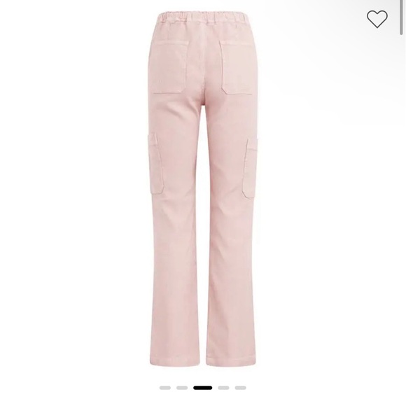 Hudson Jeans Drawstring High Waist Straight Leg Linen Blend Cargo Pants - Picture 3 of 4